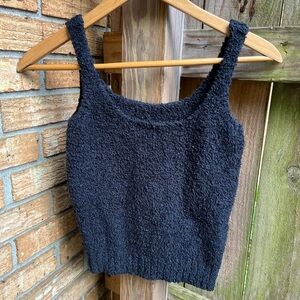 SKIMS Black Cozy Lounge Tank Top and Shorts Set